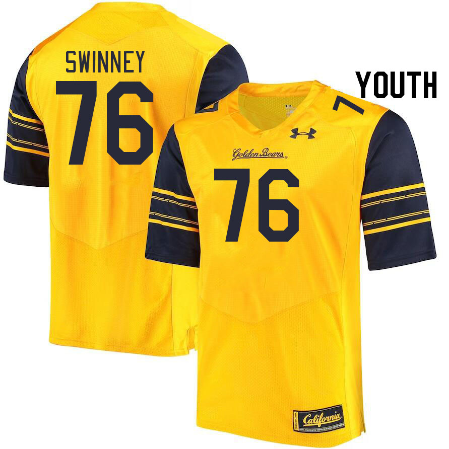 Youth #76 Bastian Swinney California Golden Bears College Football Jerseys Stitched Sale-Gold